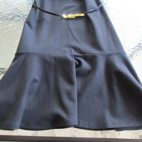 Ladies LAUREN Black Dress SS M Flare Bottom - Picture 4 of 4